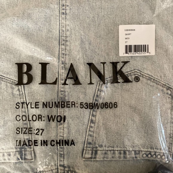 NEW BLANKNYC WOMENS BLUE FLAT FRONT CURVED INSET POCKET DENIM MINI SKIRT SIZE 27 - Picture 10 of 10